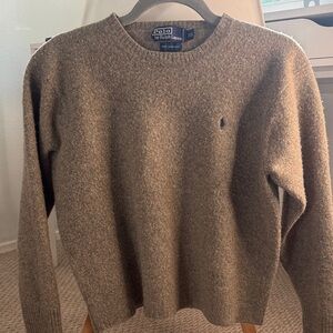 Polo by Ralph Lauren Tan Crewneck Wool Sweater